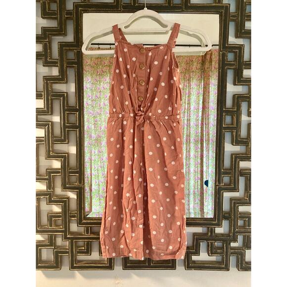 Osh Kosh B'Gosh Polka Dot Romper Jumpsuit Cotton Adorable ~ Girls 6 6X - Picture 1 of 4